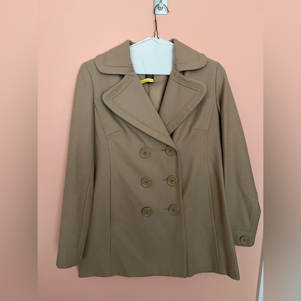New York and Company Tan Pea Coat